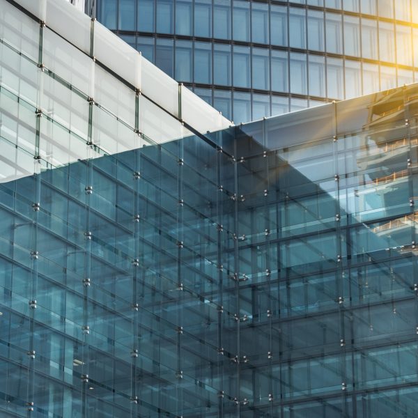 detail shot of skyscrapers in city of China.